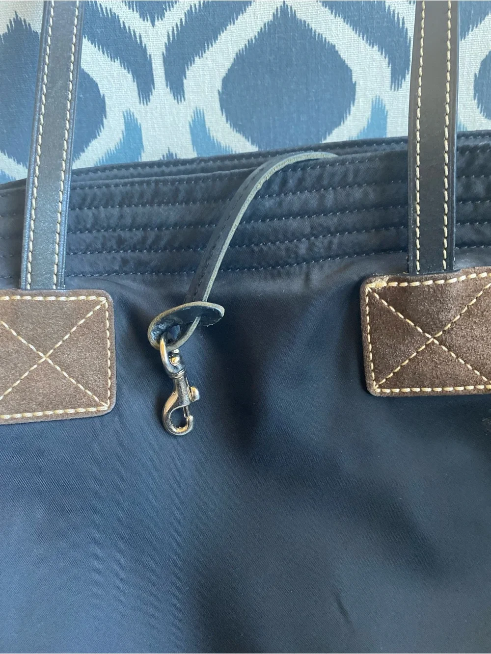 Dooney & Bourke Victoria Black Nylon And Leather Trim Tote Shoulder bag